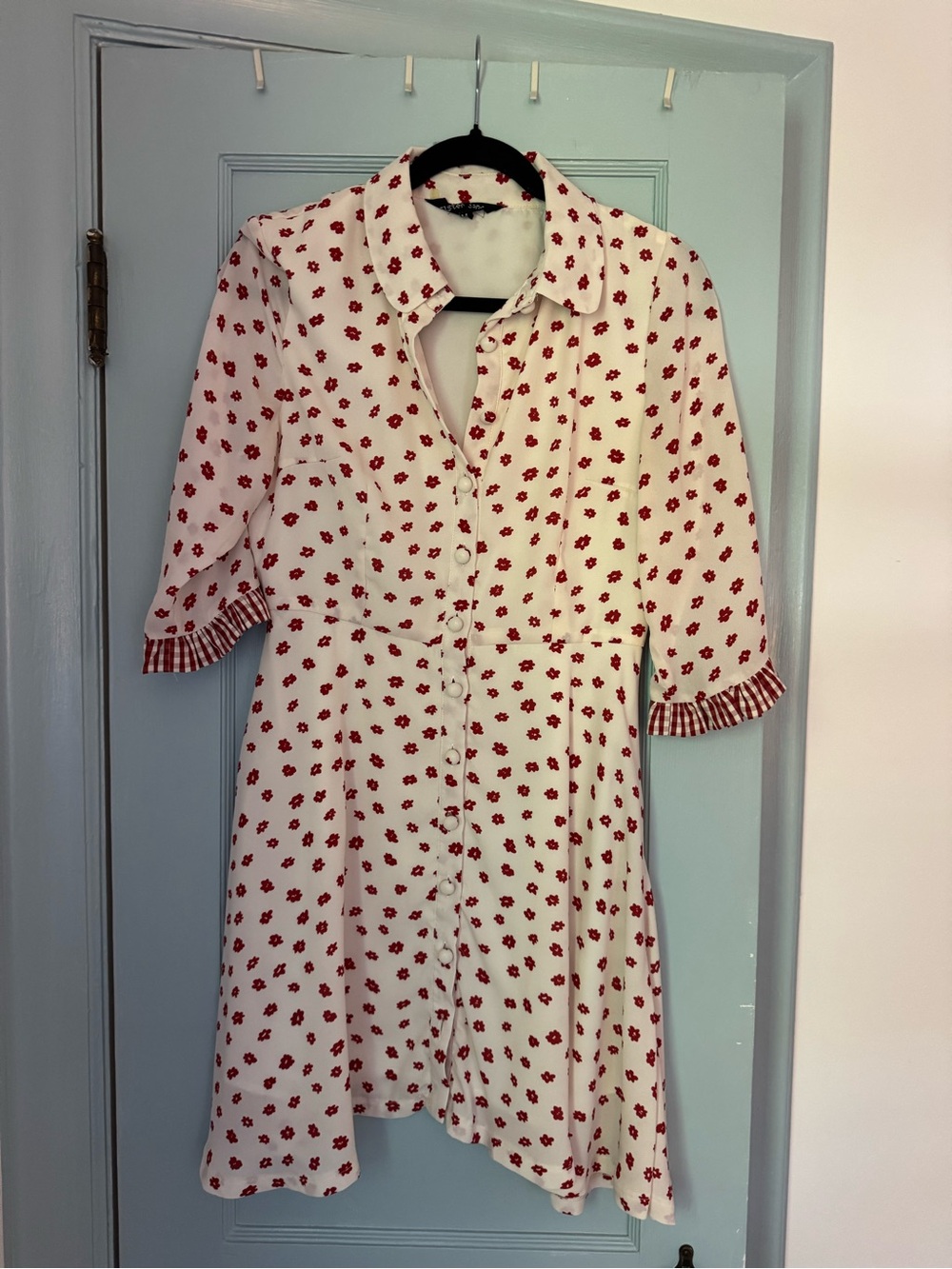 Sister Jane Dress with Red Floral Print